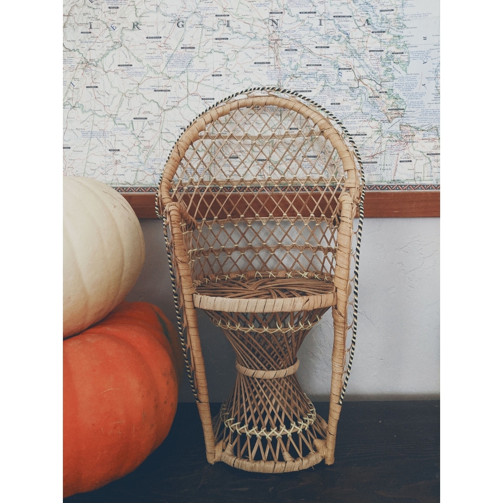 Rattan mini peacock chair